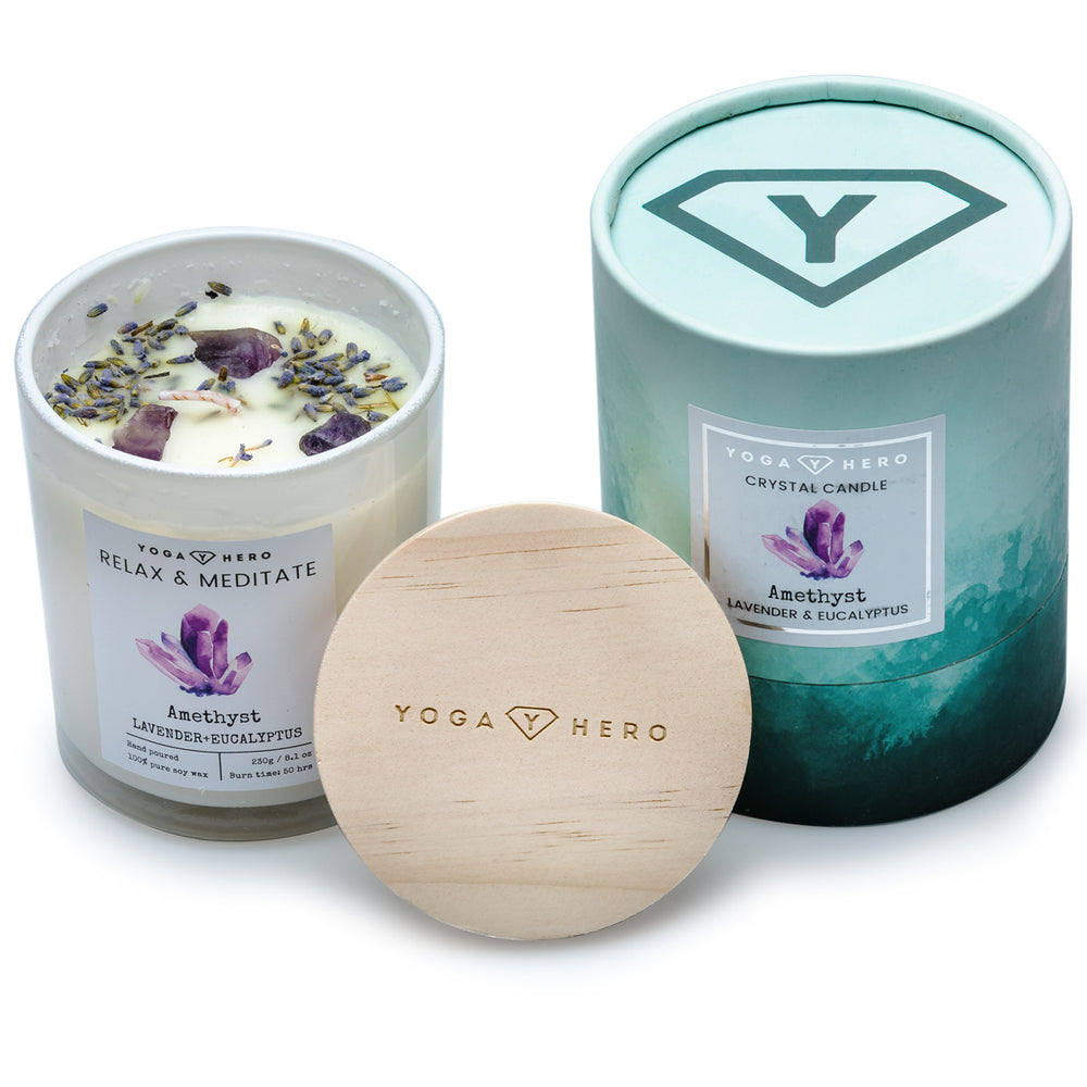 Bougie Améthyste - Eucalyptus &amp; Lavande