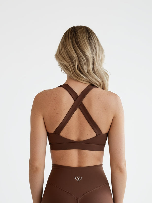 Soutien-gorge de sport gris léopard