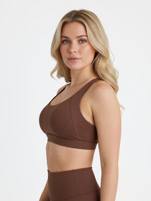 Soutien-gorge de sport gris léopard