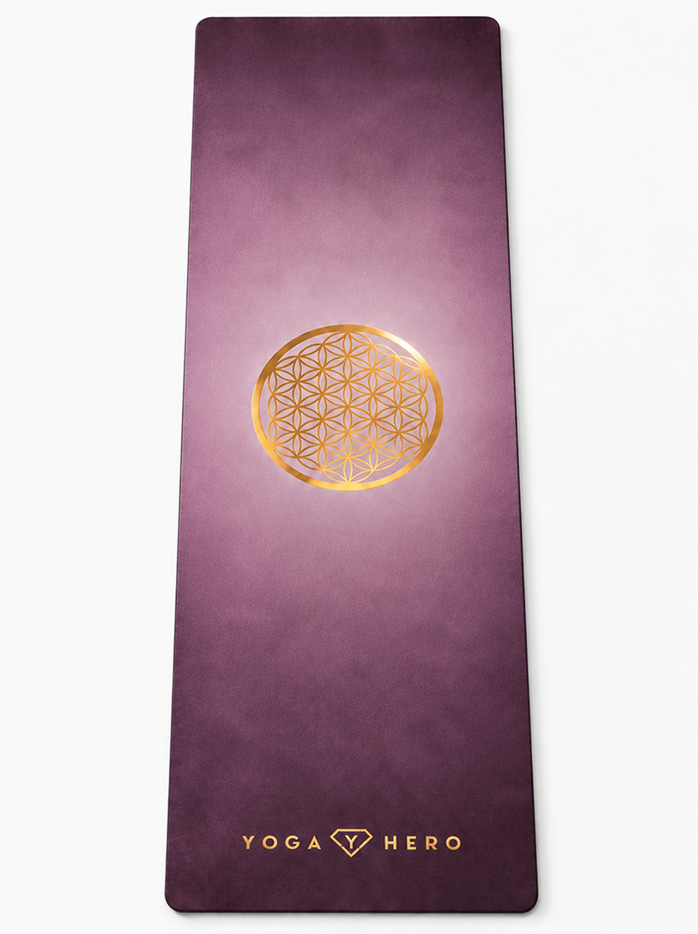 Yoga Mat Aubergine Flower of Life 4mm