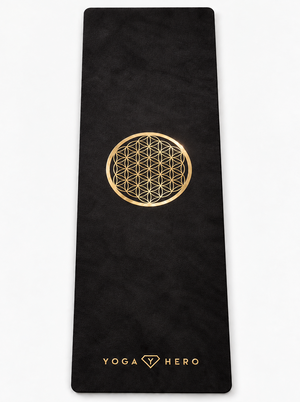 Yogamatte Black Flower of Life 4mm