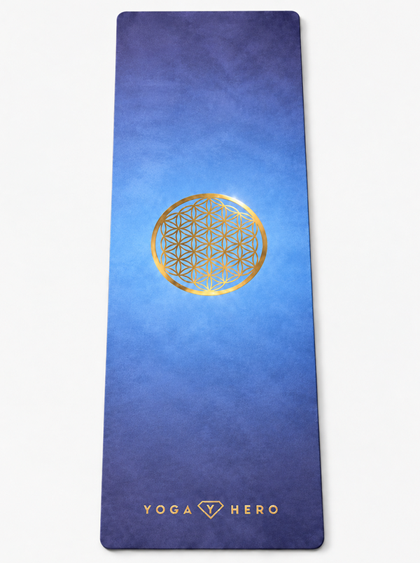 Yogamatte Blue Flower of Life 4mm