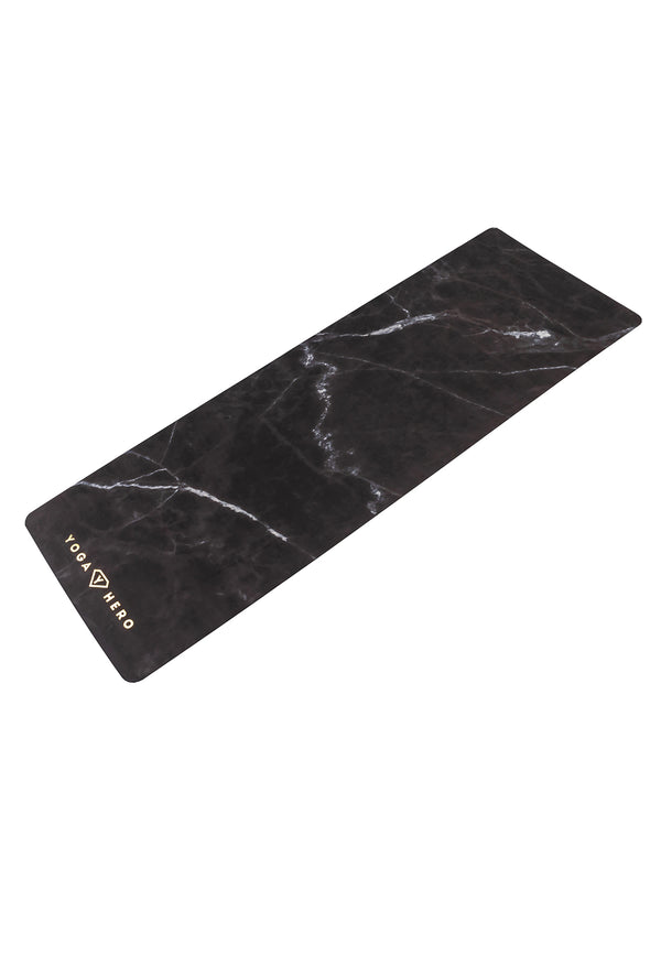 <tc>Tapis de yoga de voyage NOIR MARBRE OR 2mm (avec son sac de protection)</tc>
