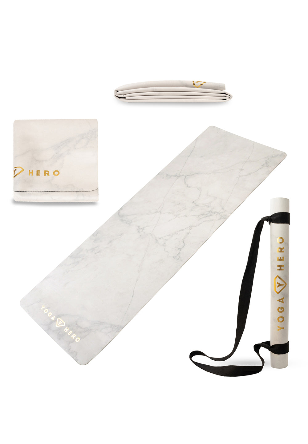 <tc>Tapis de voyage MARBRE BLANC OR 1mm (avec son sac de protection)</tc>