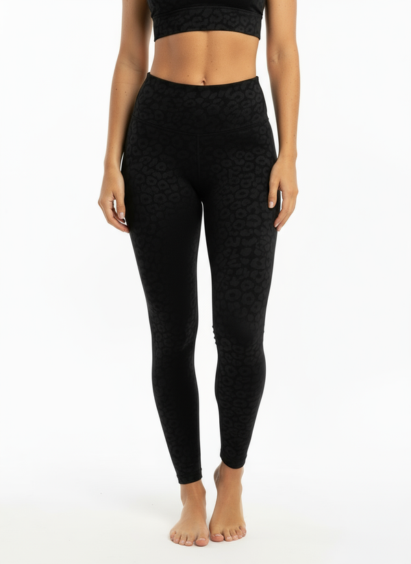 Leggings Léopard Noir