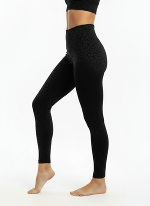 Leggings Léopard Noir