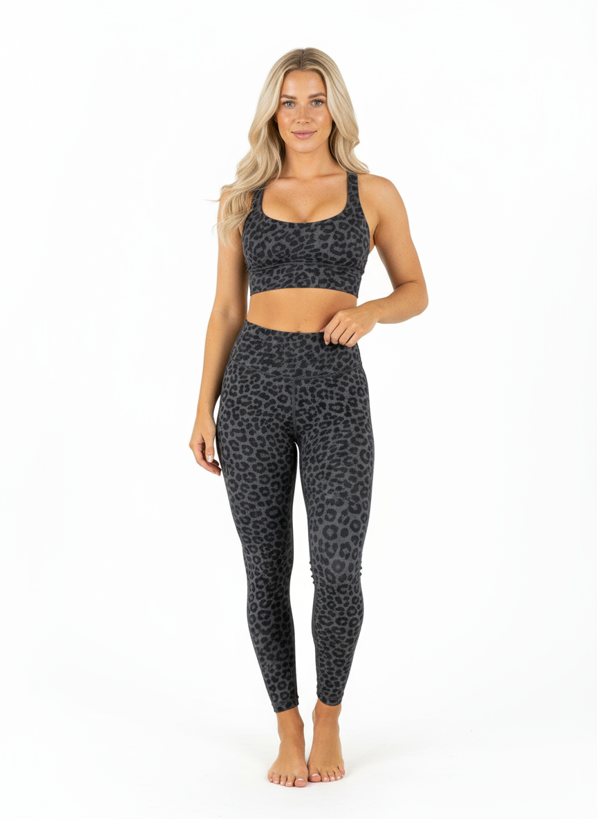 YAS Fitness Yoga Sport Leopard Print Top Size M new YAS Fitness Yoga Sport Leopard Print Top Size M new