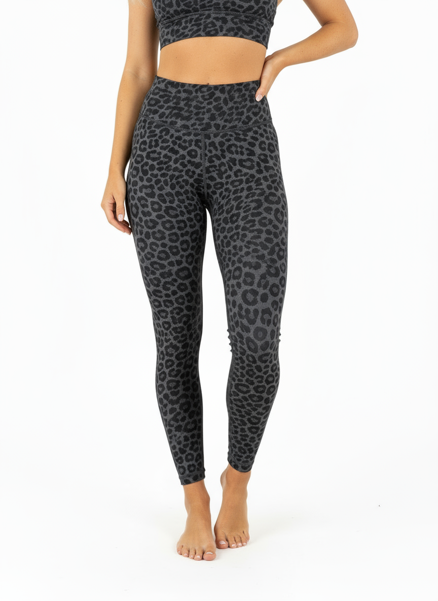 Leggings Léopard Gris