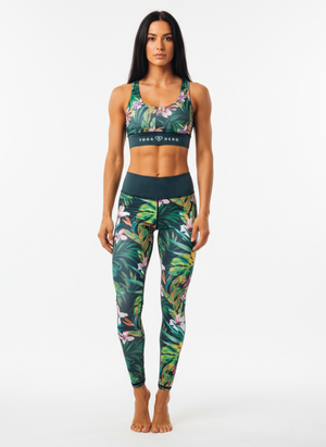 Ensemble leggings + soutien-gorge de sport Jungle
