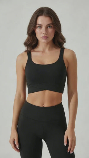 Sports Bra Black Cross