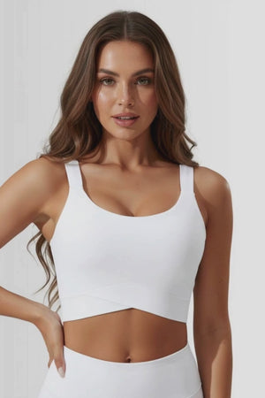 Sports Bra Cross White
