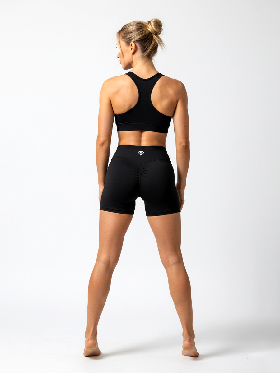 Ensemble short scrunch + soutien-gorge de sport dos nageur